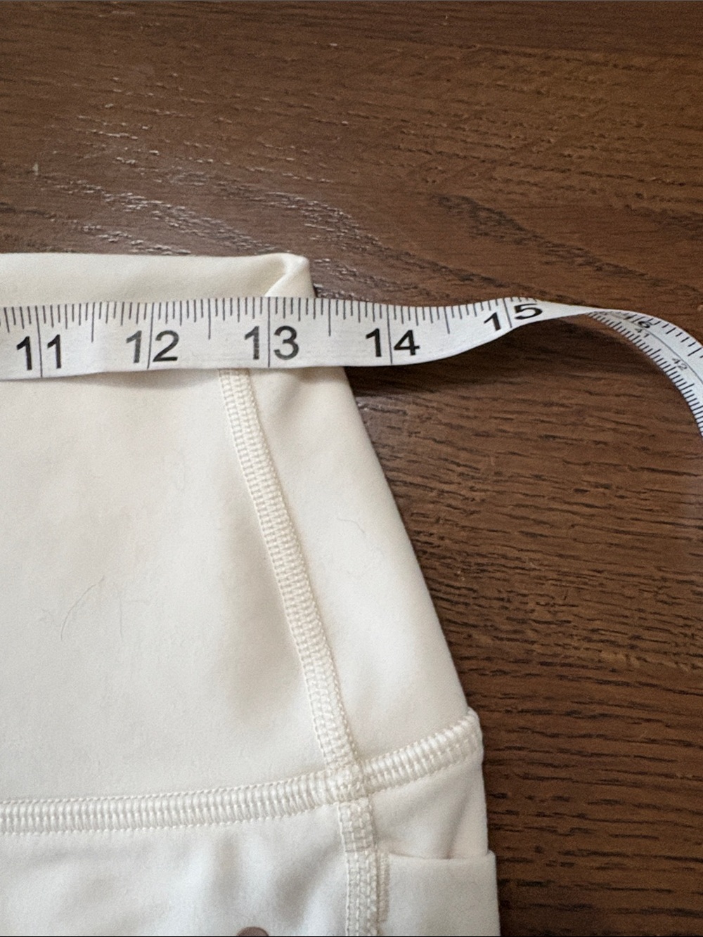 Peloton Cream High-Rise Bike Shorts with Subtle Logo - Picture 5 of 7